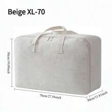Large Capacity Canvas Storage Bag, Thick And Breathable, Extra Large Down Comforter Box, Ideal For Bedding, Blankets, Clothes - Multicolor - View 9