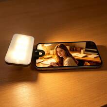 1 buah Lampu Selfie Portabel, Lampu Pengisi LED Jepit, Lampu Rias, Cocok untuk Fotografi Olahraga - Desain Ringkas, 3 Mode Pencahayaan/Suhu Warna Ganda, Kecerahan dan Sudut yang Dapat Diatur, Antarmuka USB, Cocok untuk Laptop/Smartphone/Tablet/Rapat Zoom/Riasan, Juga Cocok untuk Selfie dan Siaran Langsung, Hadiah Liburan Mini, Lampu Kecantikan Fotografi - A - View 6