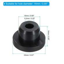 16pcs T-Shaped Rubber Stoppers, Insulated/Corrosion-Resistant/Heat-Resistant/Cold-Resistant/Strong Sealing/Waterproof/Dustproof, Suitable For Laboratory Or Other Bottle Sealing, Hole Plugs, Test Tube Stoppers, Household Use - Black - View 8