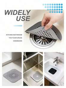 Silicone Hair Catcher And Drain Plug, Flexible Sink Drain Cover, Anti-Clogging Bathroom Floor Drain Filter, Odor-Proof Shower Drain Protector, Suitable For Bathtub, Kitchen Sink And Home Use - Multiple Styles - View 8