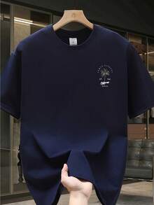 Stellar Choice 100% Men'S Pure Retro Style Print T-Shirt Easy Fashion Comfortable Casual Top 0721-S - 白色 - 查看 3
