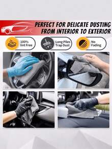 10pcs Thickened Microfiber Cleaning Cloths, High Absorbency, Lint-Free, Non-Shedding, Reusable Disposable Wipes, Dry & Wet Use, Suitable For Home, Kitchen, Car And All Rooms, Convenient Roll-Type Tear-Off Multi-Purpose - A - View 11