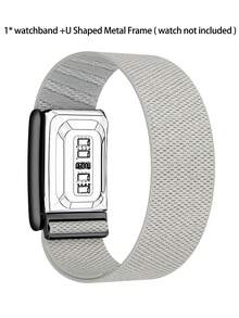 1pc Elastic Nylon Watch Band, Suitable For 5.0/4.0, Breathable Protective Sports Wristband, Compatible With 5.0 Watch Band (Black U-Shaped Adjustable Connector) - 彩色 - 查看 15