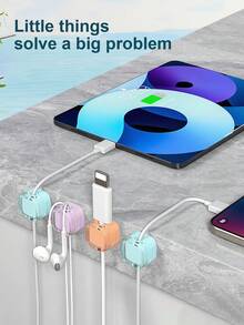 便利磁吸式線纜夾,易開透明線材固定器,適用居家、學校、辦公室,牢固桌面線纜管理,可固定 USB 線,背膠式理線夾,房間裝飾、臥室、廚房收納整理,汽車配件,返校季宿舍必需品 - 多色 - 查看 9