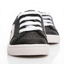Tenis Menina Baby Leve |  Estilo Casual Com Conforto Premium, Melhor Qualidade | ENTREGA RAPIDA! - PRETO-PRATA vs - Visão 8