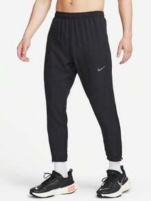 Nike Challenger Elastic Logo Soft Loose Comfort Mid-Rise Straight Leg Casual Pants For Men - Black - View 2
