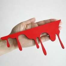 1pc Halloween Door Frame Decor, Scary Horror Style Red Dripping Design Door Corner Decoration, Home Decor Hanging Ornament, Hollow Seasonal Accessory, Suitable For Entry Door, Fireplace, Window, Thanksgiving, Halloween, Hallway, Wall, Holiday Display, Gift - 1 PC-a - View 6