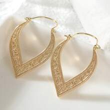 DIYCCPC Bohemian Geometric Hollow Earrings, Creative Jewelry For Beach Vacation Strolls - Gold - View 3