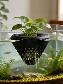 3D 列印小型浮水花盆，浮水水族植栽盆，水耕水生植物籃；適用於各種魚缸與水景裝飾 - 多色 - 查看 5
