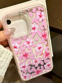 Leopard Print Painted Hole Minimalist 2-In-1 Matte Pink Frame Shockproof Thickened Phone Protective Case Suitable For Ip 17 Ip 17pro Ip 17promax IP16/11/16pro/16plus/16promax/16e/15Promax/13/14/12/XS/XRip15PROMAX Protective Shell Iphone16 XR /7/8 /Iphone16PROMAX/Iphone15Promax/12PROMAX/13PROMAX/14PROMAX 13 11 12p14 Women P11 Soft Shell P12 Shockproof XS.XR Phone Case Outer Shell Protective Cover - Multicolor - View 5