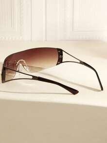 1pc One-Piece Oversized Futuristic Y2K Fashion Glasses - Multicolor - View 4
