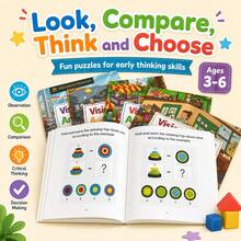 Children's Brain Training Activity Book, Find The Correct Shape, Top View And Folding Puzzle Game, Suitable For Early Learning Back To School - Children's Puzzle Book Set - View 4