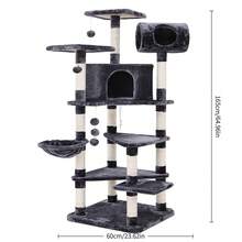 165cm Tall Multi-Level Cat Tree, Wear-Resistant Sisal Scratching Posts, Complete With Cat Houses And Hammocks, Equipped With Interactive Cat Ball, Integrates Climbing, Scratching And Resting Functions In One - Random Color - View 11
