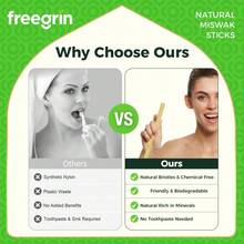 FREEGRIN 薄荷口味木製口腔清潔棒，包裝便攜式木製口腔配件，適用於居家與旅行日常使用 - 橄欖綠 - 查看 5