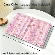 Butterfly UV Printed Pattern Laptop Protective Case, Transparent Hard Shell Cover Compatible With Macbook Air And Pro/ Matebook D14/D16, Durable Plastic Protective Sleeve - View 5