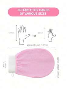 1 Set Of Randomly Colored Deep Exfoliating Gloves, Making The Skin Smooth And Translucent. Bath Scrub Cleaning Gloves, Gentle And Effective Korean Loofah Skin Exfoliating Sponge, Remove Dead Skin And Dirt, - One Size - View 4
