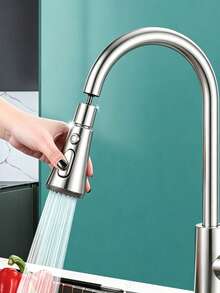 3-Mode Multi-Function Kitchen Faucet - Multi-Function Kitchen Faucet With 3 Water Flow Modes. Faucet Accessories Include Extension Rod And Aerator. Water-Saving And Pressure-Boosting. Universal Installation Adapter Fits 20-24mm Faucet Diameter. Rotatable Water Flow Modes For Easy Cleaning. - Multicolor - View 2