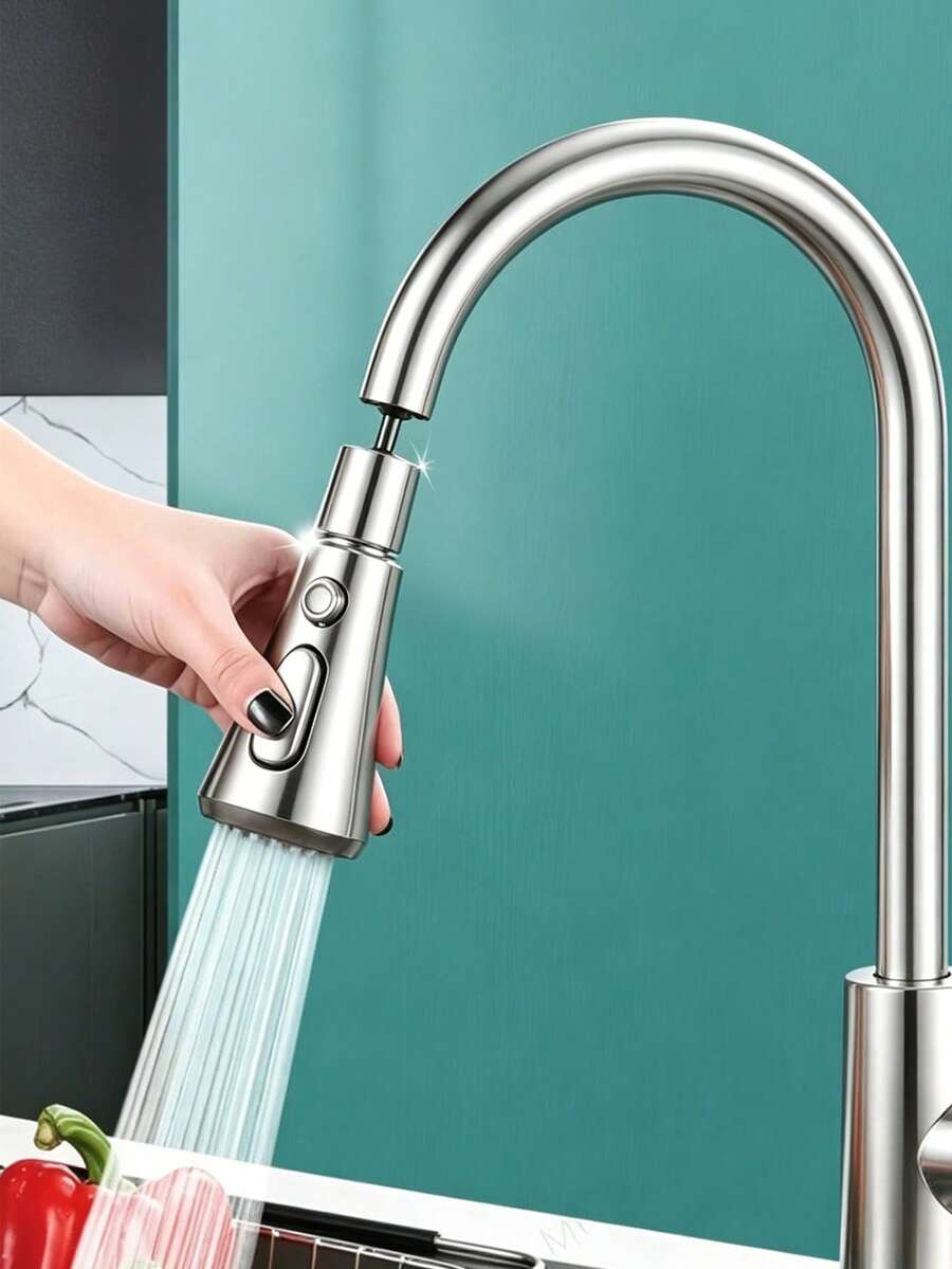 3-Mode Multi-Function Kitchen Faucet - Multi-Function Kitchen Faucet With 3 Water Flow Modes. Faucet Accessories Include Extension Rod And Aerator. Water-Saving And Pressure-Boosting. Universal Installation Adapter Fits 20-24mm Faucet Diameter. Rotatable Water Flow Modes For Easy Cleaning.