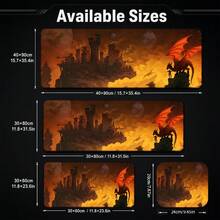 Fantasy Floating Medieval Castle Dragon Starry Sky Extended Gaming Mouse Pad, Large Non-Slip Rubber Waterproof Keyboard Desk Mat, Suitable For PC Laptop Gaming Office Desktop Decoration - View 5
