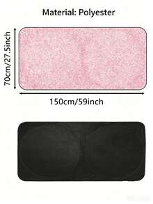 1pc Foldable Pink Sun Visor, Fits Car Windshield, Sun Shade UV Protection Universal Car Accessory - A - View 3