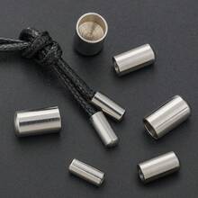 15pcs Stainless Steel Rope End Caps Round Head Cap DIY Jewelry Making End Caps Leather Cord Braided Rope End Plugs Multi-Size Options Suitable For DIY Bracelet Necklace Cord End Fixing Buckles Beaded Basic Assembly Accessories Jewelry Connector Rope And Shoe Accessories Materials DIY Jewelry Making Rope End Accessories - Drawstring Hat - View 5