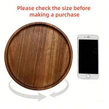 1pc Rosewood Rotating Tray - 360° Swivel Slouchy Susan, Wooden Turntable, Kitchen Spice Rack, Rotating Display Stand, Suitable For Coffee Table, Kitchen And Centerpiece Decor - Elegant Wood Grain, Easy-To-Clean Storage Box - View 4