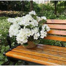 1PC Artificial Flowers Haitang Flower Wedding Bridal Bouquet Flower Wreath Home Room Dining Table Decoration Garden Autumn Decoration - White - View 6