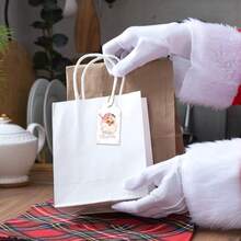 10/50/100pcs Christmas Holiday Gift Tags, Pink Santa Claus, Suitable For Gift Wrapping And Christmas Tree Decoration - View 7