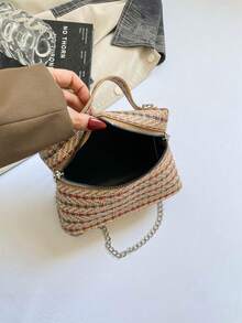 Lightweight Mini Bags, Chain Bags, Quilted Thread Bags, Handbags, Bucket Bags, Suitable For Teen Girls, College Students, And White-Collar Workers, - Khaki - View 4