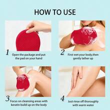 2pcs Silicone Exfoliating Bath Gloves, Soft Body Scrub, Gentle Cleansing And Dead Skin Removal, Reusable Shower Brush, Suitable For Men And Women, Ideal For Sensitive Skin And Daily Use - A - View 4
