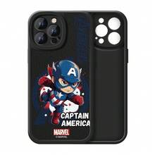 Miniso Marvel Spider-Man Hulk Iron Man Captain America Groot Phone Case Compatible With IPhone 18 Pro/18 Pro Max/17/17 Pro Max/16/17 Pro/15/14/16 Plus/17 Air/IP13/15 Pro/12/11/15 Plus Anti-Fall Anti-Scratch Protective Cover Compatible With Apple - Black - View 2