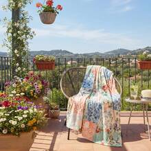 Bohemian Style Pastel Floral Pattern Blanket, Ultra Soft Blanket, Suitable For Sofa And Bed, Holiday Theme Cozy Blanket, Spring And Summer Warm Gift - Multicolor - View 6