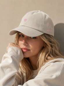Heart Embroidery High Ponytail Semi-Open Top Women's Summer Sun Protection Baseball Cap Versatile Baseball Cap - Multicolor - View 3