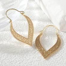 DIYCCPC Bohemian Geometric Hollow Earrings, Creative Jewelry For Beach Vacation Strolls - Gold - View 6