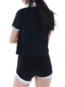 CAMEL CROWN Women's Outdoor Sports T-Shirt, Polo Shirt Short Sleeve Top, Comfortable Breathable Quick-Dry, Suitable For Spring And Summer All Year Round - Phantom Black - View 10
