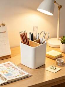 Multifunctional Storage Rack, Toothbrush Holder, 3-Compartment Design, Suitable For Electric Toothbrush, Dental Floss, Razor, Cosmetics, Office Supplies And Stationery - Multicolor - View 7