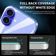 Yezodawee 2pcs Full Coverage Hydrogel Screen Protector Film Compatible With Phone 18Pro Max/18 Pro/ 17Pro Max/17 Pro16 15 Pro Max 14 Plus 13 12 Mini 11XRXXSMax Anti-Scratch, Anti-Fingerprint, Full Coverage - Clear - View 3