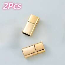1Pc/2Pcs Magnetic Buckle, Flat Rectangular Magnetic Buckle, Inner Hole With Rounded Corners, Wrist Cord Buckle, Craft Jewelry Accessories Making Material, Jewelry & Watch Accessories > Jewelry Accessories > Bracelet Accessories, Jewelry Making Supplies Category, DIY Jewelry Accessories, Bracelet Connector Buckle - Multicolor - View 24