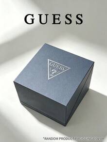 GUESS White Square Watch Gift Box, Premium Textured Paper Packaging Box With Flannel Cushion For Wristwatch Gift & Collection Storage - Black - View 5