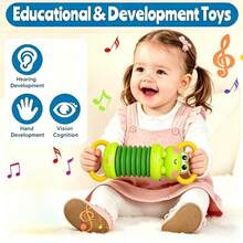 Fun Cartoon Handheld Accordion Toy, Cute Animal Musical Instrument, Suitable For Infants And Toddlers, Enhances Children's Hand-Eye Coordination And Grip Ability, Perfect Birthday Gift, Holiday Gift - Multicolor - View 9