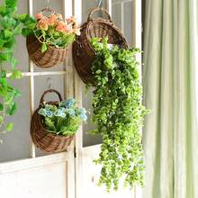 Ins Style Pastoral Wall Hanging Planter, Woven Wall Hanging Basket - Original Design Handmade Decorative Item, Hanging Woven Wall Hanging Basket With Protective Material, For Hands, Home Decor, Suitable For Patio, Living Room, Bedroom - Wall-mounted - View 9