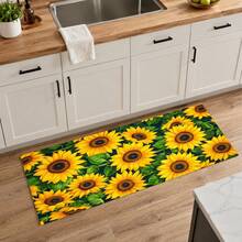 1pc Sunflower Pattern Diatomaceous Earth Absorbent Drainage Mat, Non-Slip Heat-Resistant Kitchen Countertop Drying Mat, Coffee Machine Mat/Beverage Mat/Dish Rack Mat, Easy To Clean And Hide Stains, Suitable For Kitchen, Dining Table, Coffee Bar, Bar, Party And Home Decor - Multicolor - View 12