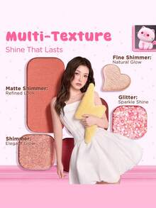 PINKFLASH Eyeshadow Palette With Buildable Blendable Colors And Long-Lasting Powder Texture, Contains Matte And Shimmer Finishes For Multi-Purpose Makeup Looks. It's For Gen Z And Y2K Styling, An Ideal Gift For Valentine's Day And New Year.F35 - #BB02 - View 6