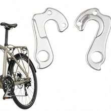 Pata Soporte Cambio Trasero Bicicleta Metal Repuesto Transmisión Ajustable Resistente - Plateado - Ver 1