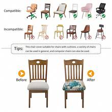 2/4/6pcs Set, Turtle Pattern Printed Milk Silk Seat Cushion Cover, High Elasticity Full Coverage Dining Chair Seat Cushion Protector, Removable Washable Dust-Proof Chair Cover, Suitable For Kitchen Dining Chairs, Restaurant Chairs, Living Room Chairs, Office Chairs And Home Decor - Multicolor - View 7