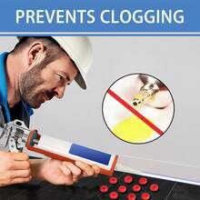 KAEZDD 40 Pcs Caulk Tube Sealer Caps, Caulking Gun Tip Caps, Caulking Tool Accessory, Caulk Sealer Saver For Open Caulking Tube Sealing And Preserving, With Storage Box For Easy Storage - ColorC - View 6