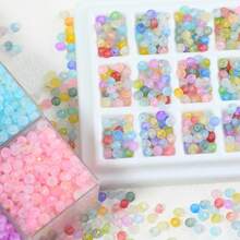 200顆 5mm 壓克力磨砂米珠 混色 DIY 手作珠飾 手鍊項鍊吊墜配件 半成品材料 - 200pcs5mm磨砂米珠 - 查看 6