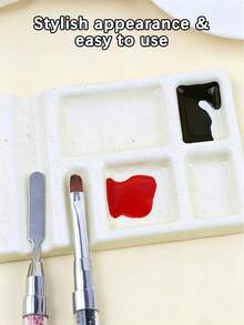 Ceramic Palette: All-In-One Multifunctional Ceramic Nail Art Palette-Neat And Comfortable To Use - Multicolor - View 8