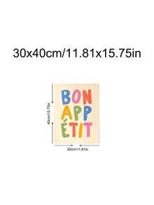1pc Kisses For The Dishes,Croissant, Egg Dining Decor,Bon Appetit Art,Lemons Art, Quotes Art,Ideal Gift,Suitable For Bedroom,Living Room,Kitchen,Wall Arts,Wall Decor,Home Decor,Room Decor,Canvas Wall Art,Posters, Wall Art With Frame,Optional Frame ﻿ - 1PCS - View 24