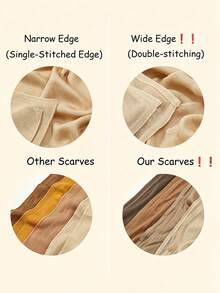 1件女款純色黏膠纖維頭巾，柔軟寬邊頭巾，多功能防曬圍巾希賈布，適合日常穿著 - A-深酒紅 - 查看 7